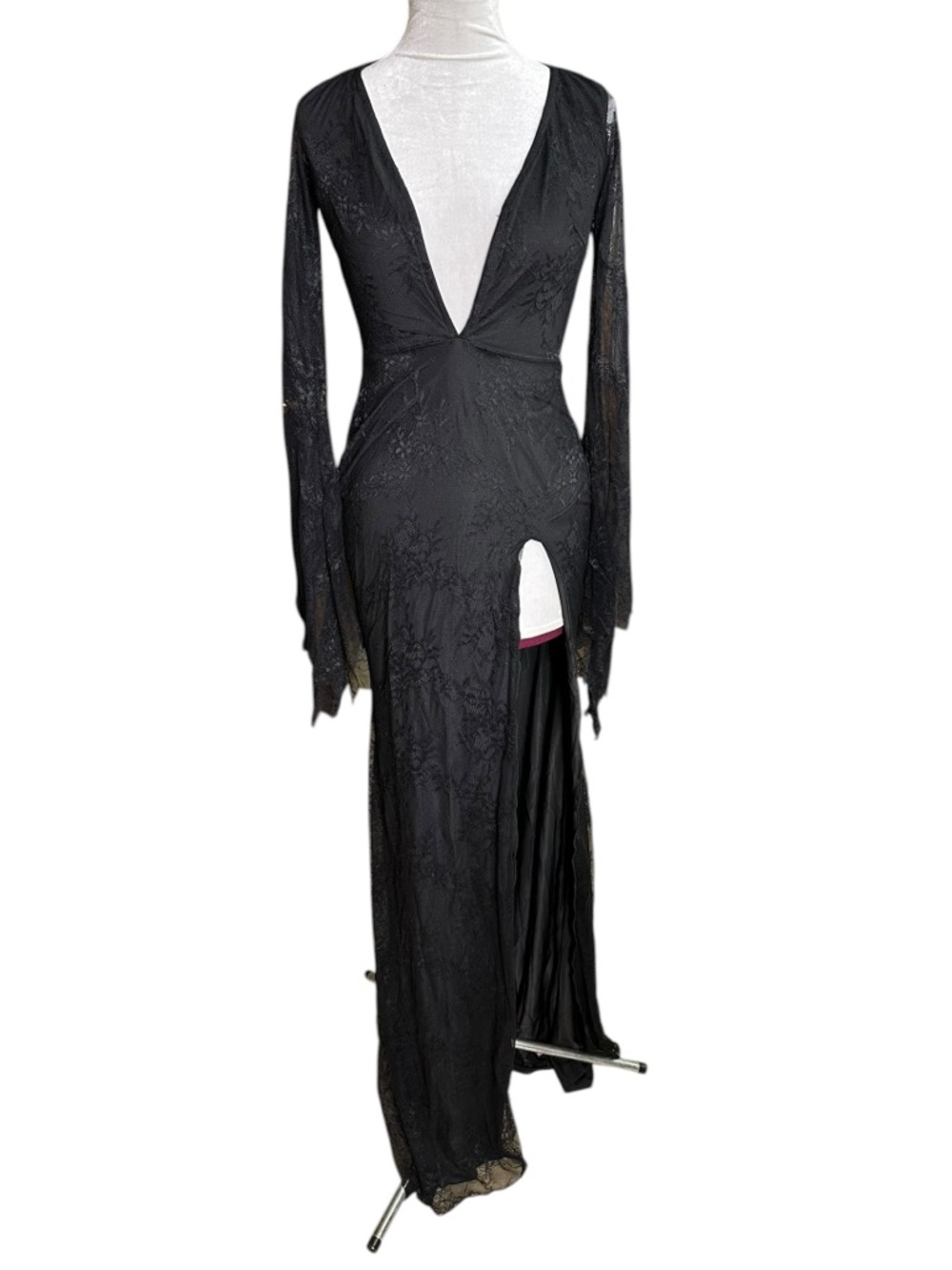 NWT Dolls Kill TRICKZ N' TREATZ Morbid Matriarch Costume. Size XS. Black Lace